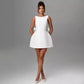 Fashion Big-Bowed Pearls Backless Dress Summer Slim Sleeveless A-line Dresses For Party Evening Women's Clothing