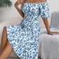 Floral Print Square Collar Dress Summer Fashion Ruffles Dresses Women's Clothing